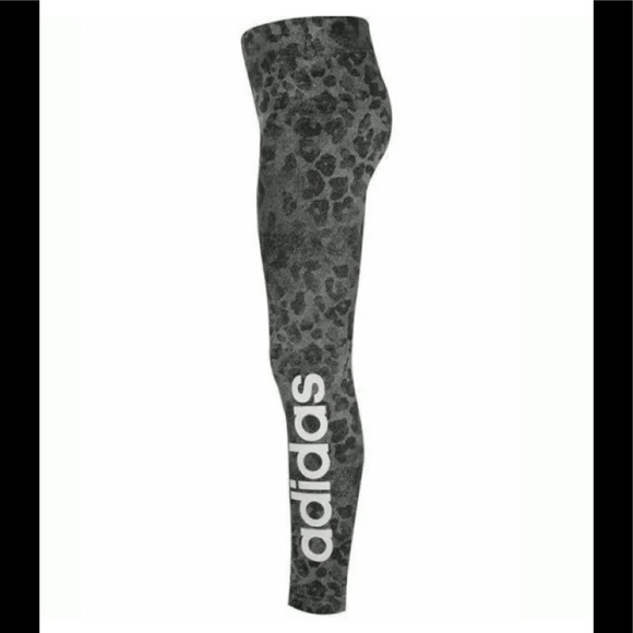 ADIDAS Performance LEOFLAGE LEOPARD PRINT LEGGINGS Girls Sz M (11-12 Year) - Picture 4 of 6